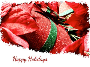 Red, Green, White Happy Holidays Presents, Wrapping eCard